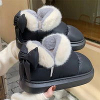 Women's Winter Boots - Faux Fur Lined Ankle Booties - Platform Sole