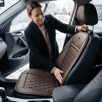 Heated Car Seat Cover - 12V Plug-In Seat Warmer - Auto Shut-Off