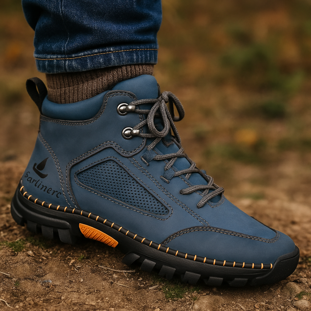 Men's Boots - Waterproof Vegan Leather - Rugged Non-Slip Sole