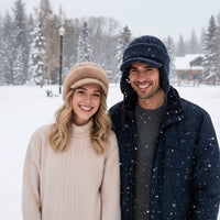 Trapper Hat - Winter Hat with Ear Flaps & Brim - Cable Knit with Plush