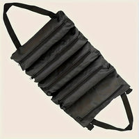 Tool Bag Roll Up - Oxford Fabric with Zipper Pockets - Shoulder Strap