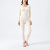 Women's Thermal Underwear - Seamless Base Layer Set - High Waist Stretch