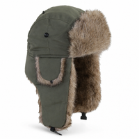 Trapper Hat - Faux Fur Winter Hat with Ear Flaps - Chin Strap