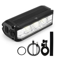 Bike Headlight LED - 1000 Lumen USB Rechargeable - 2000 mAh Battery
