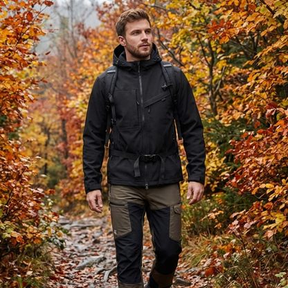 Men's Rain Jacket - 8,000mm Waterproof & Packable - Adjustable Hood