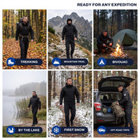 Tactical Jacket and Pants Set - Adjustable Hood - Belt Included