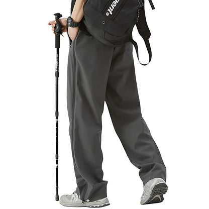 Rain Pants - Full-Length Side Zippers - Water-Repellent & Windproof