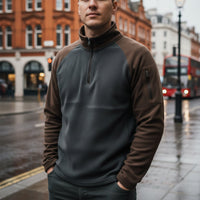Men's Fleece Pullover - Half-Zip - Two-Tone