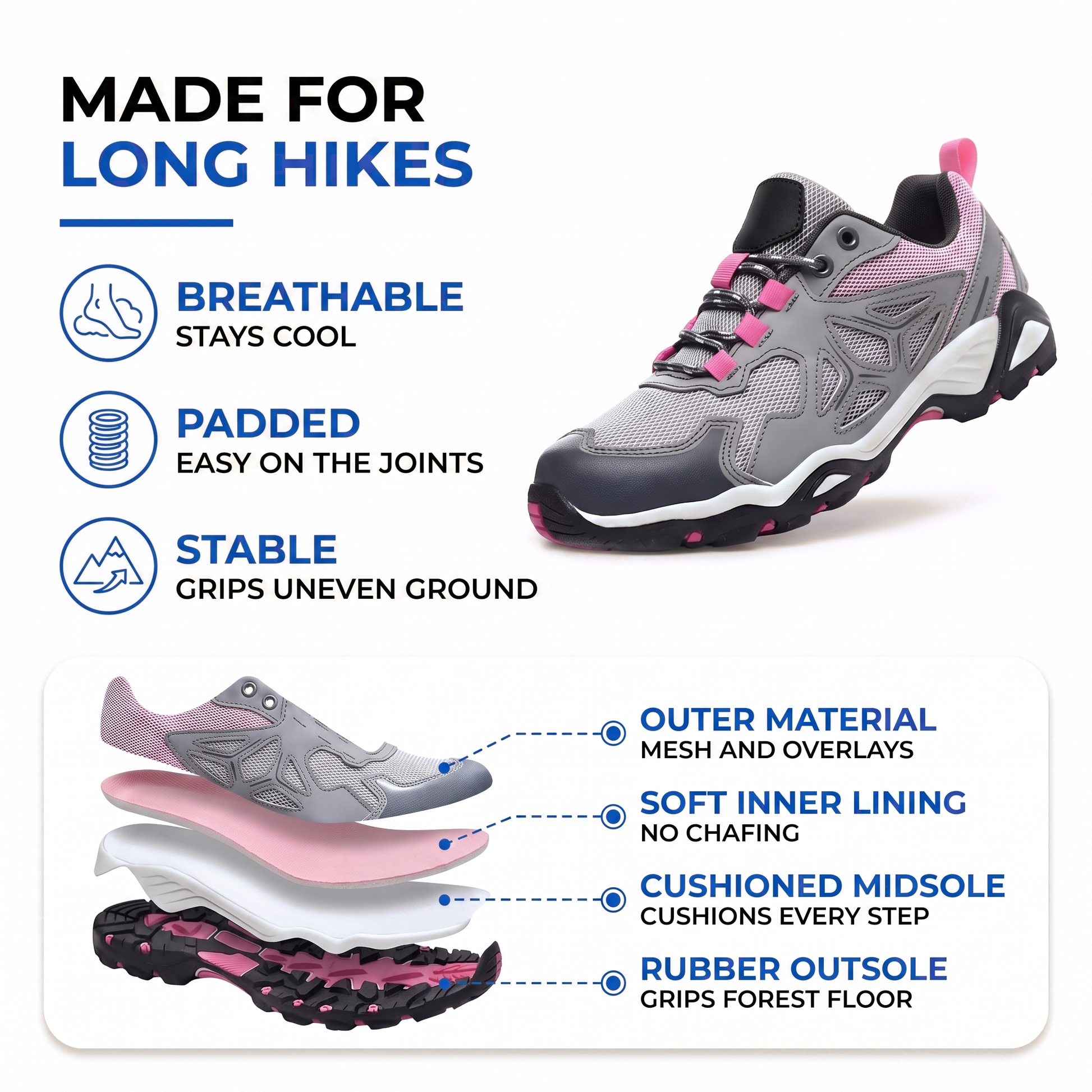 women's trekking shoes