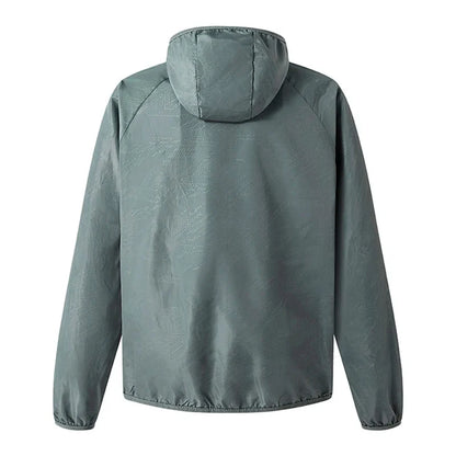 Men's Rain Jacket - Water-Repellent Packable Windbreaker - UPF 50 Sun Protection