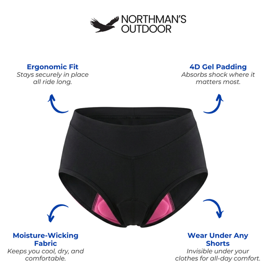 Women's Padded Cycling Underwear – 4D Gel Pad – Breathable