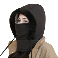 Balaclava Winter Face Mask - Hooded with Plush Lining - Adjustable