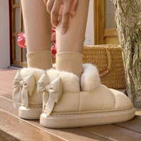 Women's Winter Boots - Faux Fur Lined Ankle Booties - Platform Sole