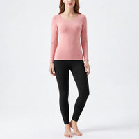Women's Thermal Underwear - Seamless Base Layer Set - High Waist Stretch