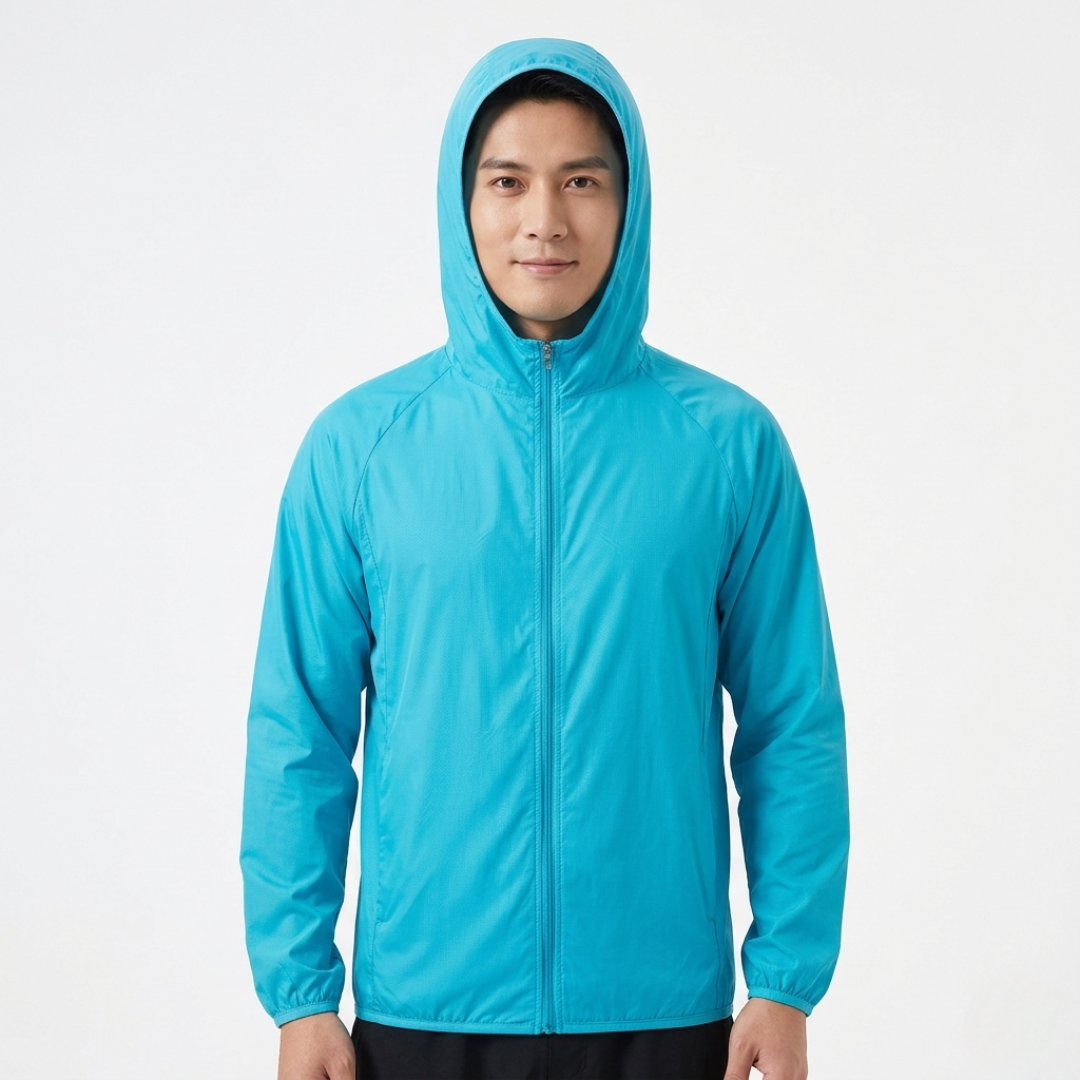 Packable Rain Jacket - Lightweight Hooded Cycling Jacket