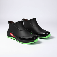 Rain Boots for Men - Short Waterproof Ankle Boots - Cotton-Lined Option