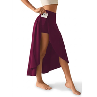 Women’s Asymmetrical Sports Skirt – Midi Length – Side Slit