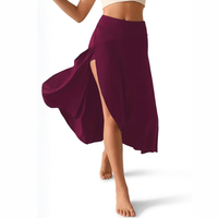 Women’s Asymmetrical Sports Skirt – Midi Length – Side Slit
