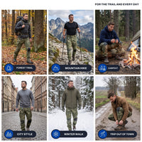 Army Pants for Men - Tapered Military Cargo Pants - Knee Pads & Camo