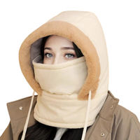 Balaclava Winter Face Mask - Hooded with Plush Lining - Adjustable