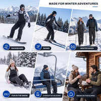 Snow Bibs - Waterproof & Windproof Insulated Ski Bibs - Men's & Women's