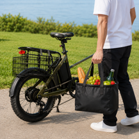 Bike Basket Front or Rear - Folding Wire Basket - Removable Carry Bag