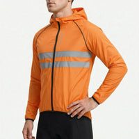 Cycling Jacket for Men - Windproof & Reflective - Packs Into Its Pocket