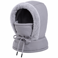 Balaclava Winter Face Mask - Hooded with Plush Lining - Adjustable