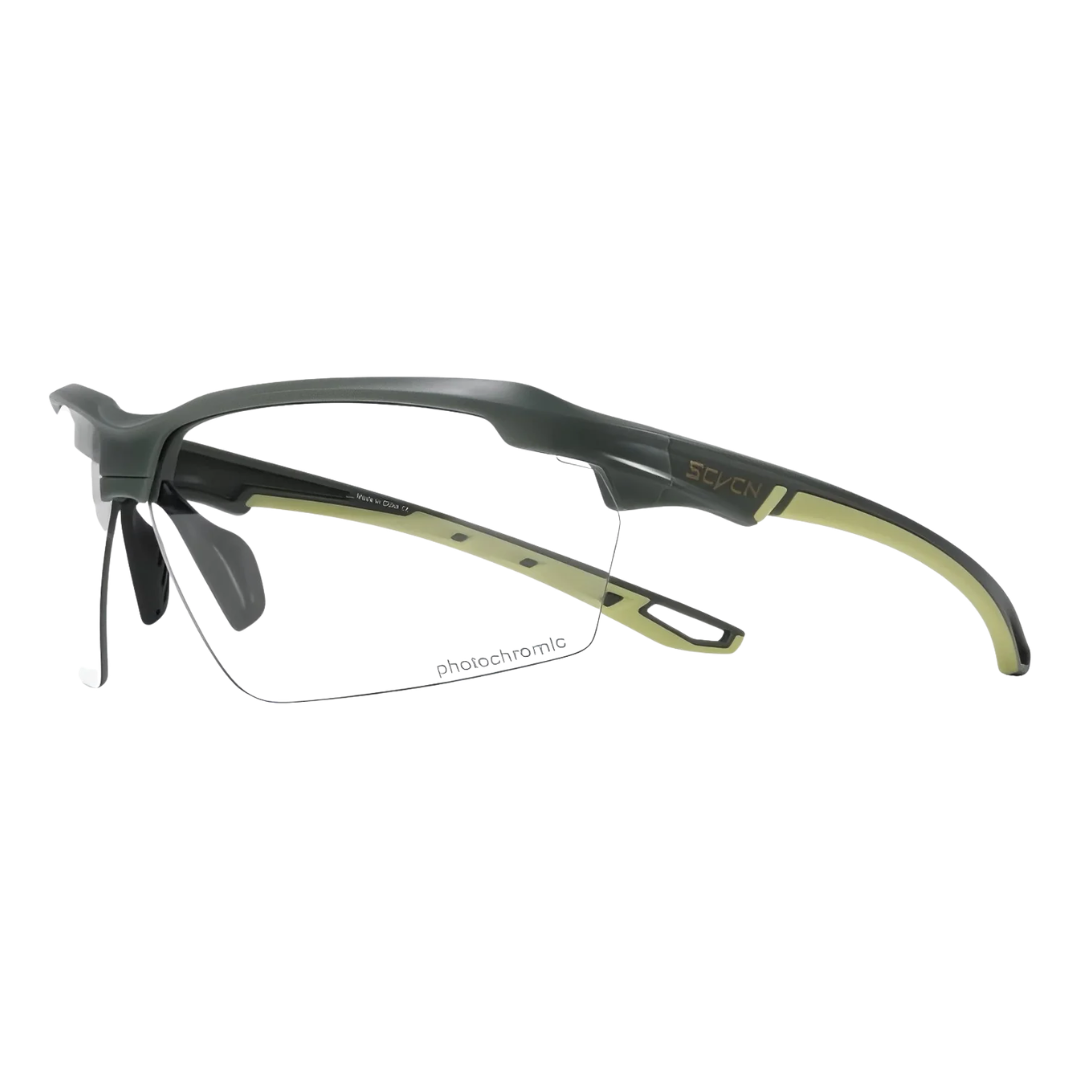 Photochromic Sports Sunglasses – UV400 Protection – Lightweight Half-Frame