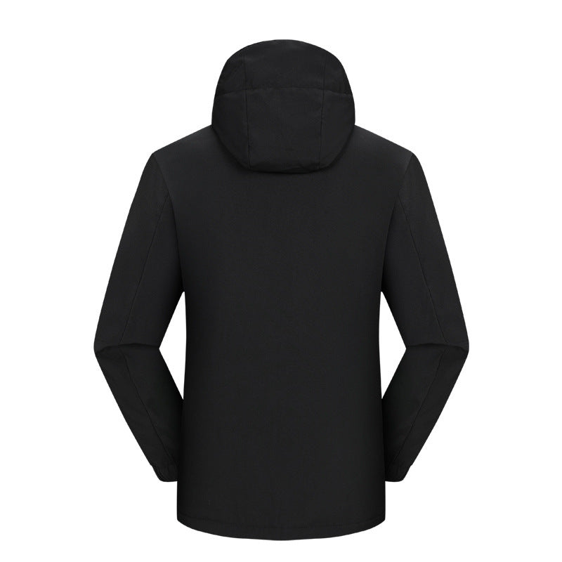 Men's Softshell Jacket - Removable Hood - Fleece Lined