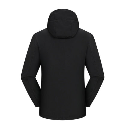 Men's Softshell Jacket - Removable Hood - Fleece Lined