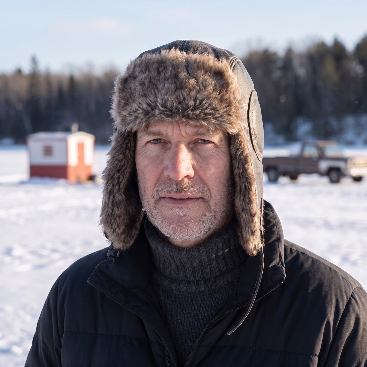 Trapper Hat - Faux Fur Lined Aviator Hat - Wind-Resistant Ear Flaps