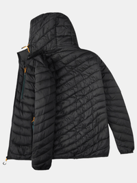 Men's Fall Jacket - Lightweight Quilted Design - Removable Hood