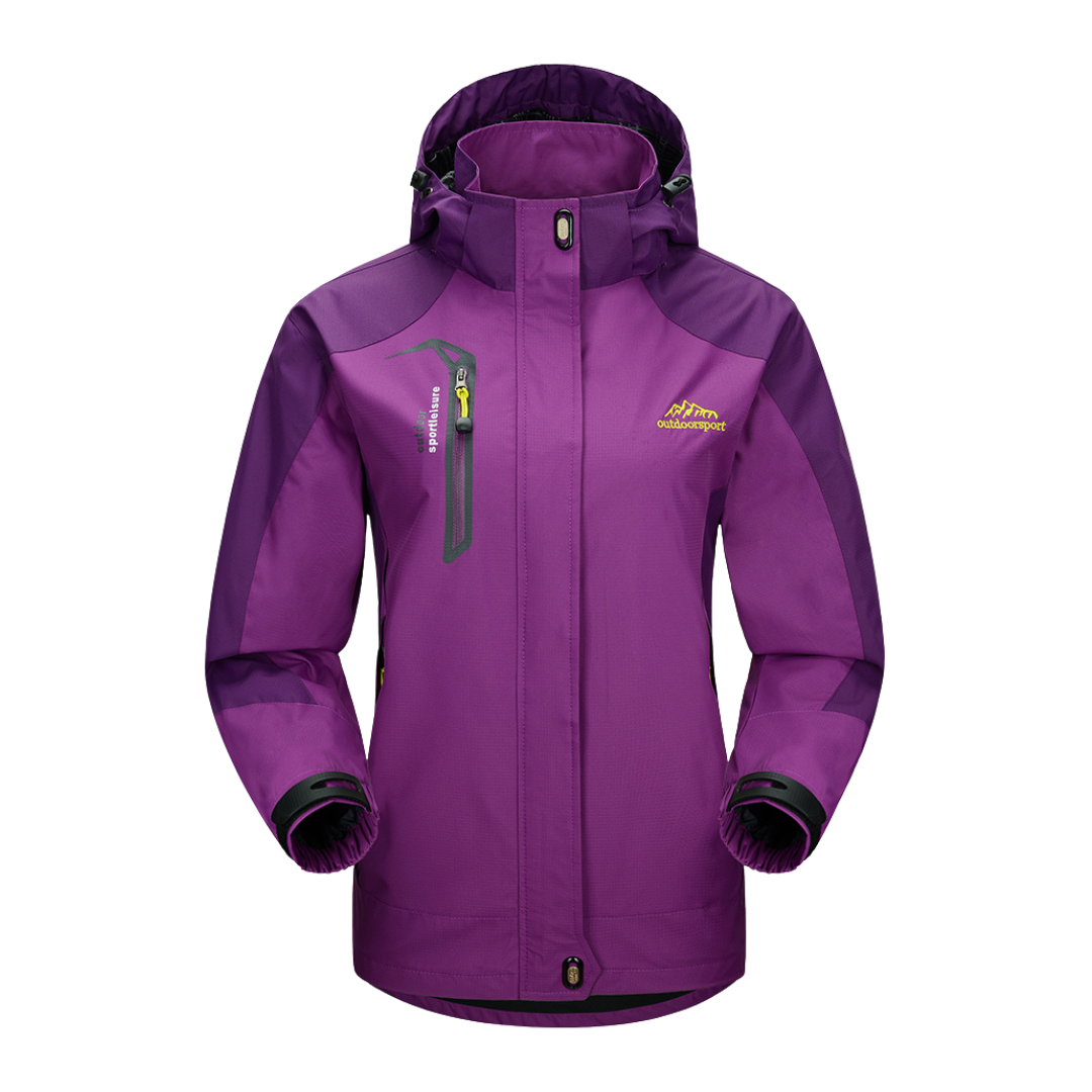 Women's Softshell Jacket & Pants Set - Windproof & Water-Repellent - Hooded