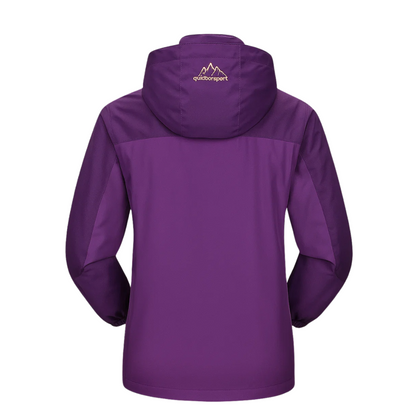 Women's Softshell Jacket & Pants Set - Windproof & Water-Repellent - Hooded