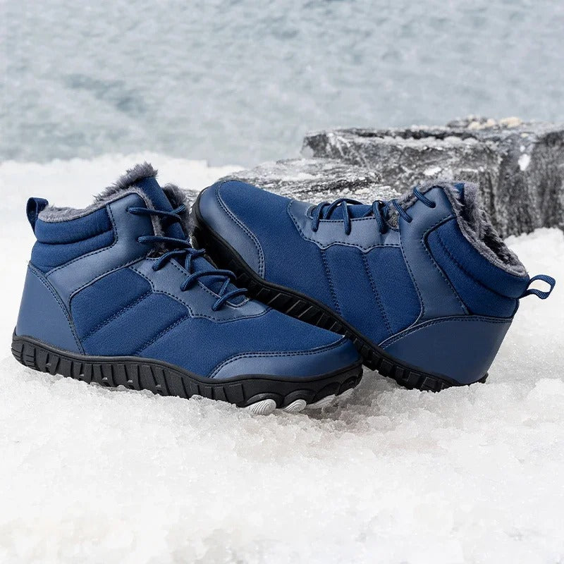 Waterproof Winter Barefoot Shoes - Fleece Lined High-Tops - Non-Slip