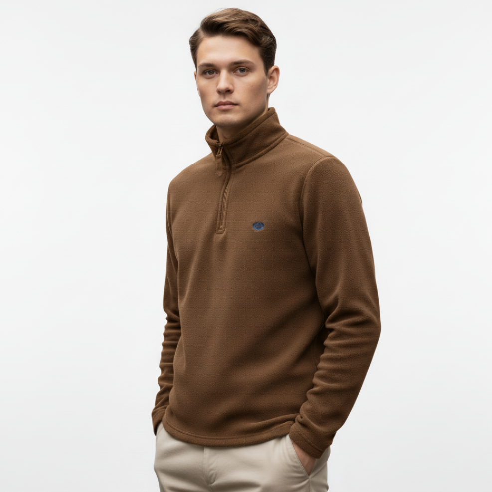 half zip fleece pullover men