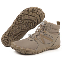 Winter Barefoot Boots - High-Top Fleece Lined - Waterproof Non-Slip Sole