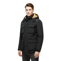 Men's Waterproof Winter Jacket - 3-in-1 Removable Sleeves & Hood - Fleece Lined