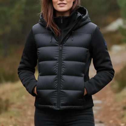 Women's Puffer Jacket - Waterproof & Windproof - Slim Fit with Hood