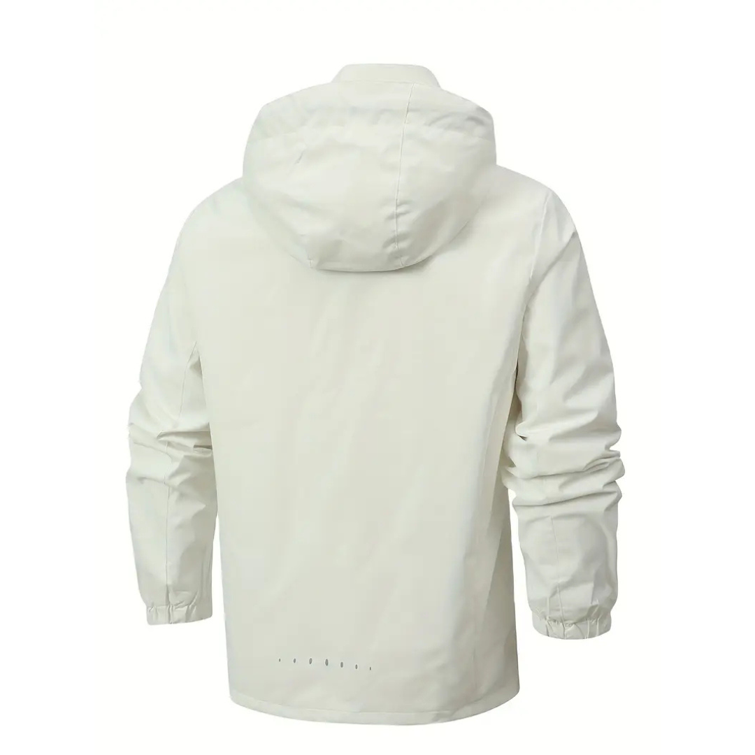 Men's Rain Jacket - Waterproof with Sealed Seams - Adjustable Hood