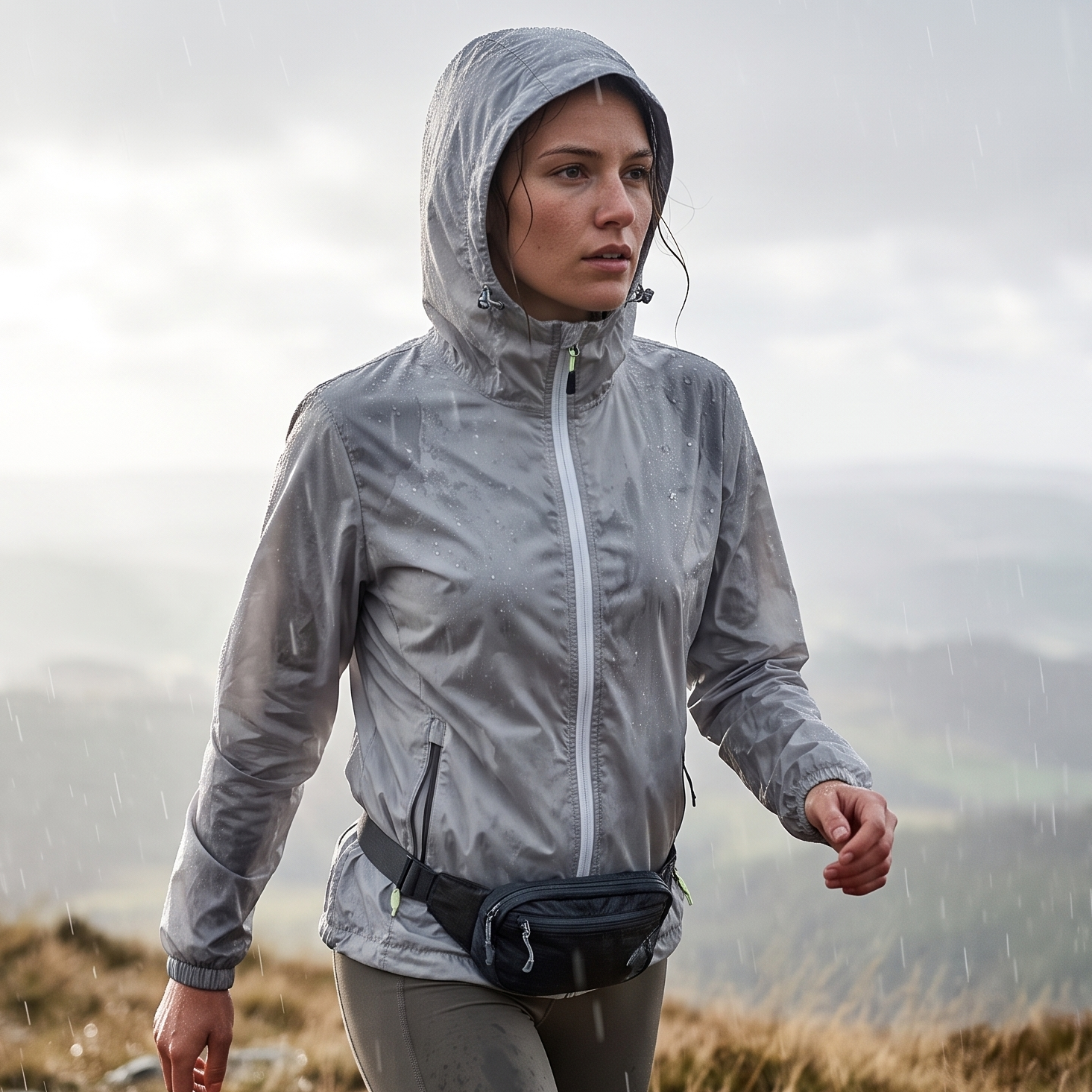 Windbreaker Damen Ultraleicht - Lifestyle im Regen