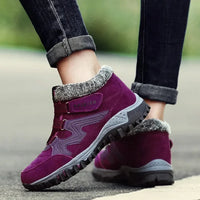 Waterproof Winter Boots for Women - Hiking Style - Bungee Lace