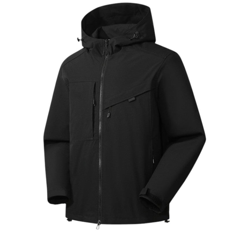Men's Rain Jacket - 8,000mm Waterproof & Packable - Adjustable Hood