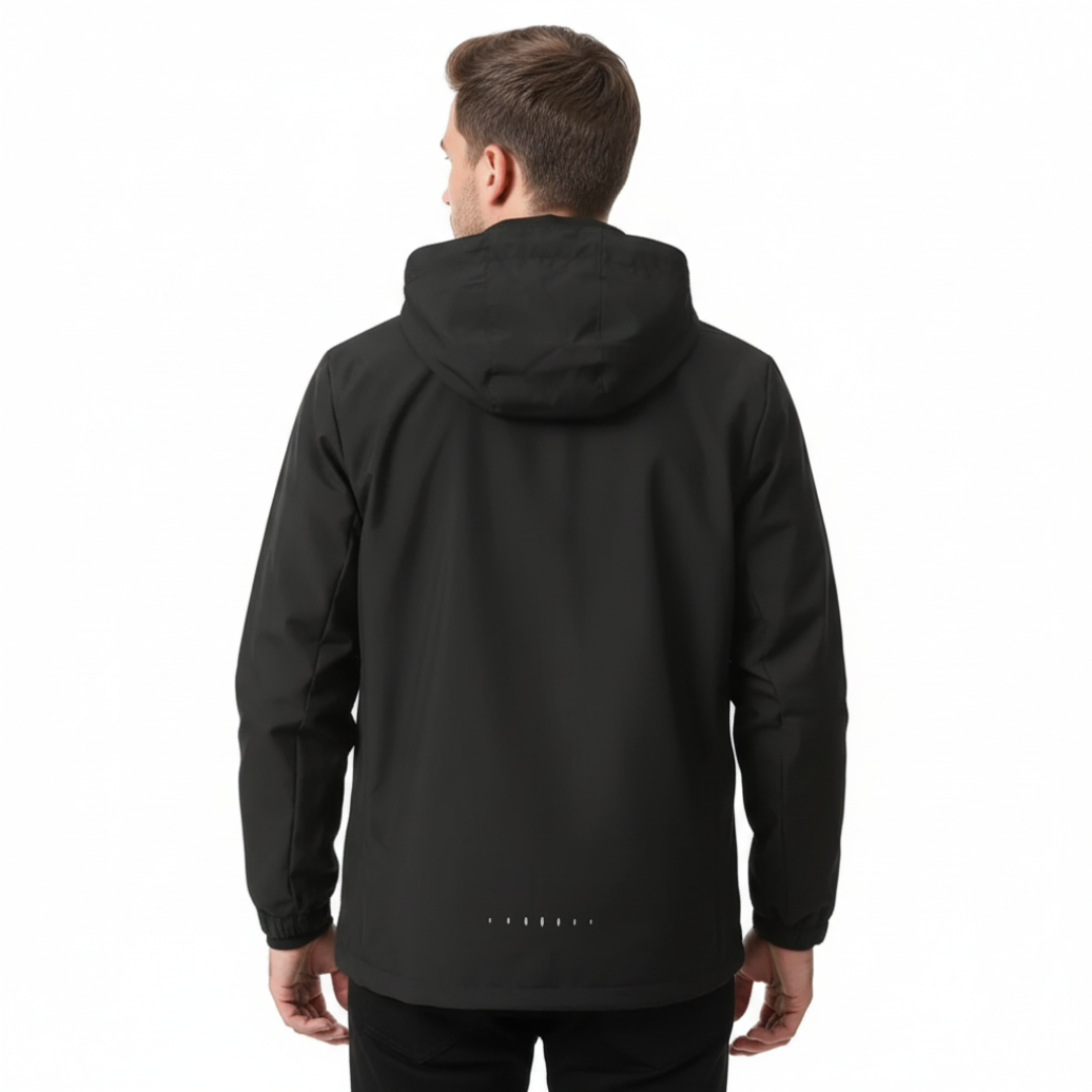 Men's Rain Jacket - Waterproof with Sealed Seams - Adjustable Hood