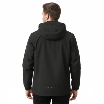 Men's Rain Jacket - Waterproof with Sealed Seams - Adjustable Hood
