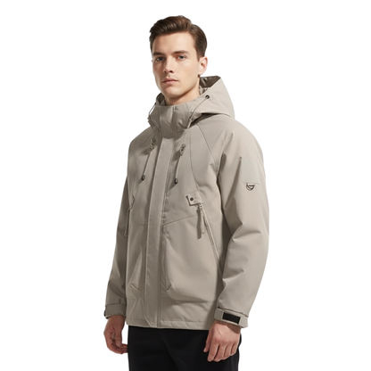 Waterproof Rain Jacket - Unisex Windbreaker with Hood