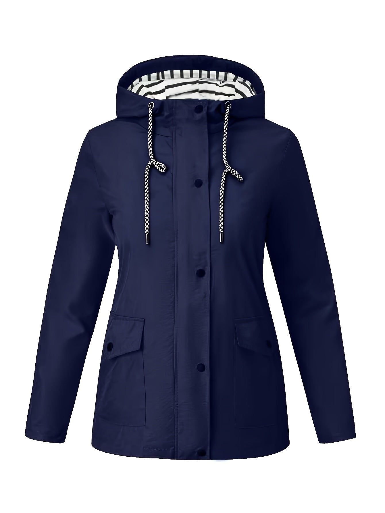 Women's Rain Jacket - Lightweight & Packable - Water-Repellent with Hood