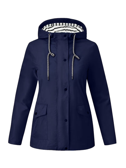 Women's Rain Jacket - Lightweight & Packable - Water-Repellent with Hood