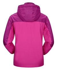 Women's Windbreaker Jacket - Detachable Hood - Windproof & Water-Repellent